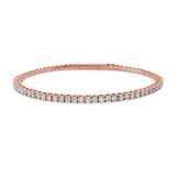 Armband 18 kt RG, flexibel, 38 Brill. 1,96 ct, TW-si
