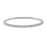 Armband 18 kt WG, flexibel, 38 Brill. 1,94 ct, TW-si