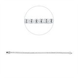 Armband 18 kt WG, 54 Brill. 3,10 ct, TW-si
