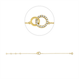 Armband 18 kt GG, 17 Brill. 0,10 ct, W-si