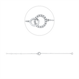 Armband 18 kt WG, 17 Brill. 0,10 ct, W-si