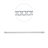 Armband 18 kt WG, Leerfassung für 36x Brill. 0,40 ct