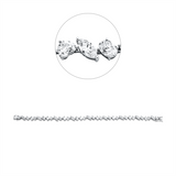 Armband 950 Pt WG+P950, 35 Fant-Schl 11,61 ct, TW-si