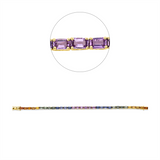 Armband 14 kt GG, 32 Saphire 11,07 ct fancy