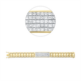 Armband 18 kt GG+WG, 80 Princ. 5,96 ct, F-vsi