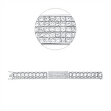 Armband 18 kt WG, 80 Princ. 5,92 ct, F-vsi