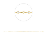 Armband 18 kt GG, 32 Brill. 0,76 ct, TW-si