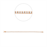 Armband 18 kt RG, 70 Brill. 2,08 ct, TW-si