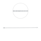 Armband 18 kt WG, 96 Brill. 0,90 ct, TW-si