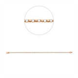 Armband 14 kt RG, 44 Brill. 1,08 ct, F-si