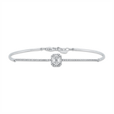 Armband 14 kt WG, 3 Bag. 0,05 ct, F-vsi, 66 Brill. 0,32 ct, F-si