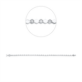 Armband 14 kt WG, 33 Brill. 0,40 ct, F-si