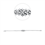 Armband 18 kt WG, 47 Brill. 0,93 ct, F-si