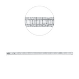 Armband 18 kt WG, 103 Bag. 4,90 ct, F-vsi, 208 Brill. 1,61 ct, F-si