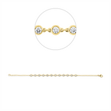 Armband 18 kt GG, 12 Brill. 1,20 ct, TW-si