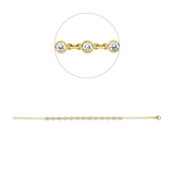 Armband 18 kt GG, 13 Brill. 1,00 ct, TW-si