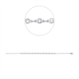 Armband 18 kt WG, 13 Brill. 1,00 ct, TW-si