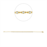 Armband 18 kt GG, 15 Brill. 0,75 ct, TW-si