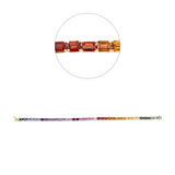 Armband 14 kt GG, 40 Saphire 10,24 ct fancy