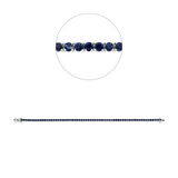 Armband 18 kt WG, 61 Saphire 3,87 ct blau
