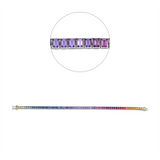 Armband 18 kt WG, 63 Saphire 9,86 ct fancy