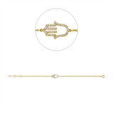 Armband 18 kt GG, 45 Brill. 0,09 ct, TW-si