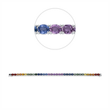 Armband 18 kt WG, 34 Saphire 14,53 ct fancy