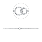 Armband 18 kt WG, 28 Brill. 0,24 ct, W-si