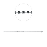 Armband 18 kt WG, Fassung schwarz rhodiniert, 16 Dia. 0,04 ct, TW-si, 6 Brill. 0,38 ct, schwarz