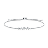 Armband 18 kt WG, 9 Brill. 0,21 ct, TW-si