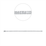 Armband 18 kt WG, 96 Bag. 4,41 ct, TW-si