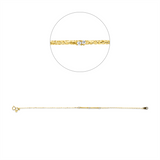 Armband 18 kt GG, 6 Brill. 0,07 ct, TW-pi