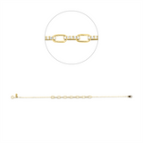Armband 18 kt GG, 30 Brill. 0,18 ct, TW-si