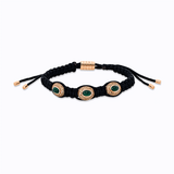 Armband 18 kt RG, 6 Brill.0,04 ct, W-si, 3 Smaragde 1,67 ct grün, 126 Saphire 0,81 ct gelb