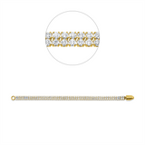 Armband 18 kt GG, 108 Brill. 7,47 ct, F-si