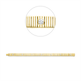 Armband 18 kt GG, 7 Brill. 0,85 ct, TW-si