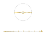 Armband 18 kt GG, 7 Sm.schliff 1,42 ct, TW-si