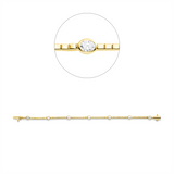 Armband 18 kt GG, 7 Oval 1,29 ct, TW-si
