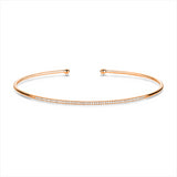 Armreif 18 kt RG, 53 Brill. 0,16 ct, W-si