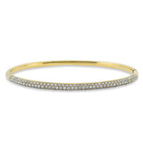 Armreif 18 kt GG, 133 Brill. 1,50 ct, TW-vsi/si