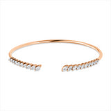 Armreif 18 kt RG, 20 Nav. 0,87 ct, TW-si
