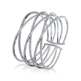 Armreif 18 kt WG, 375 Brill. 5,04 ct, TW-vsi