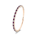 Armreif 18 kt RG, 13 Brill. 1,88 ct, TW-vsi/si, 13 Rubine 2,34 ct rot