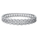 Armreif 18 kt WG, 40 Nav. 5,41 ct, TW-si, 15 Brill. 0,94 ct, TW-si