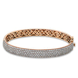 Armreif 18 kt RG, 259 Brill. 3,39 ct, TW-si