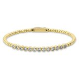 Armreif 18 kt GG, 13 Brill. 1,05 ct, TW-si