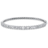 Armreif 18 kt WG, 25 Sm.schliff 5,05 ct, TW-vsi/si