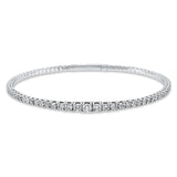 Armreif 18 kt WG, 7 Brill. 0,71 ct, TW-si, 64 Brill. 2,26 ct, TW-si