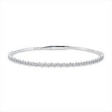 Armreif 18 kt WG, 52 Brill. 0,75 ct, TW-si