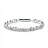 Armreif 18 kt WG, 360 Brill. 4,28 ct, TW-si